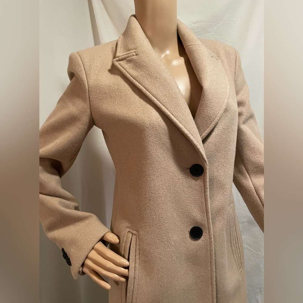 Zara Long Single-Breasted Trench Coat in Camel - Picture 2 of 6